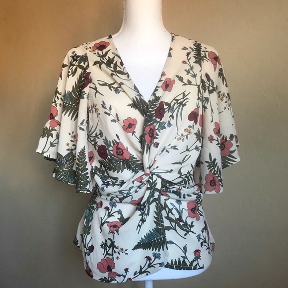Flawless Tops - Flawless Cream Poppy Blouse
